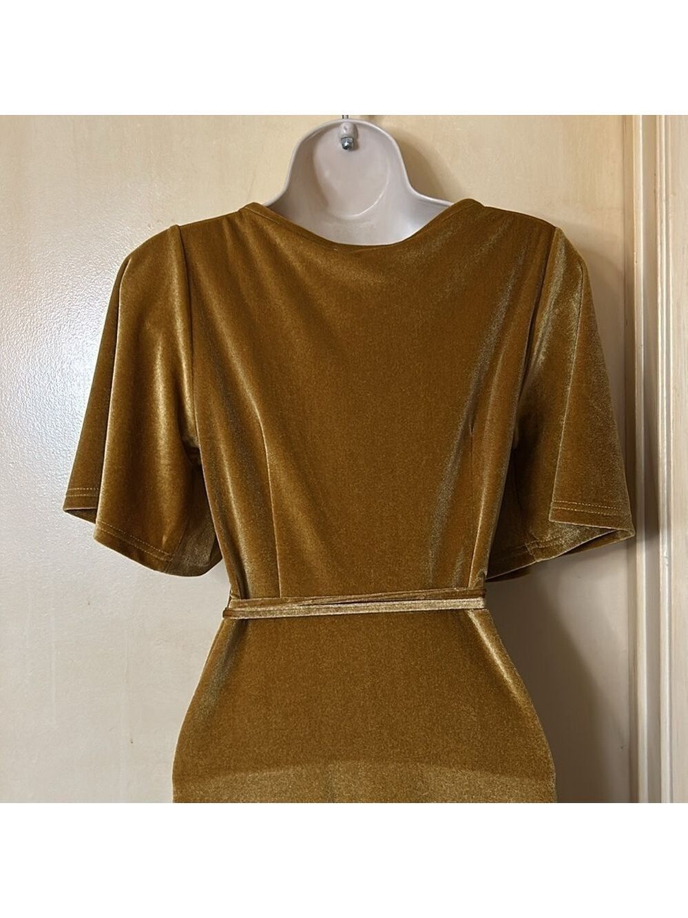 Baltic Born bronze velvet wraparound maxi dress size S - Picture 9 of 11